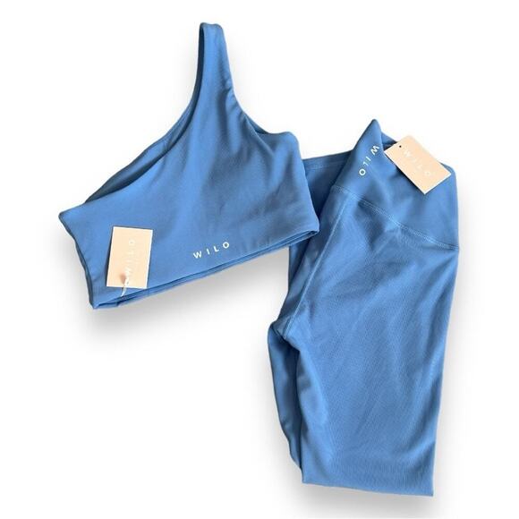 Wilo - Athletic Base Ribbed 7/8 Legging in Powder Blue NWT - Picture 7 of 9